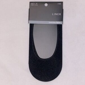 Liner Luxurious Nylon Black Socks